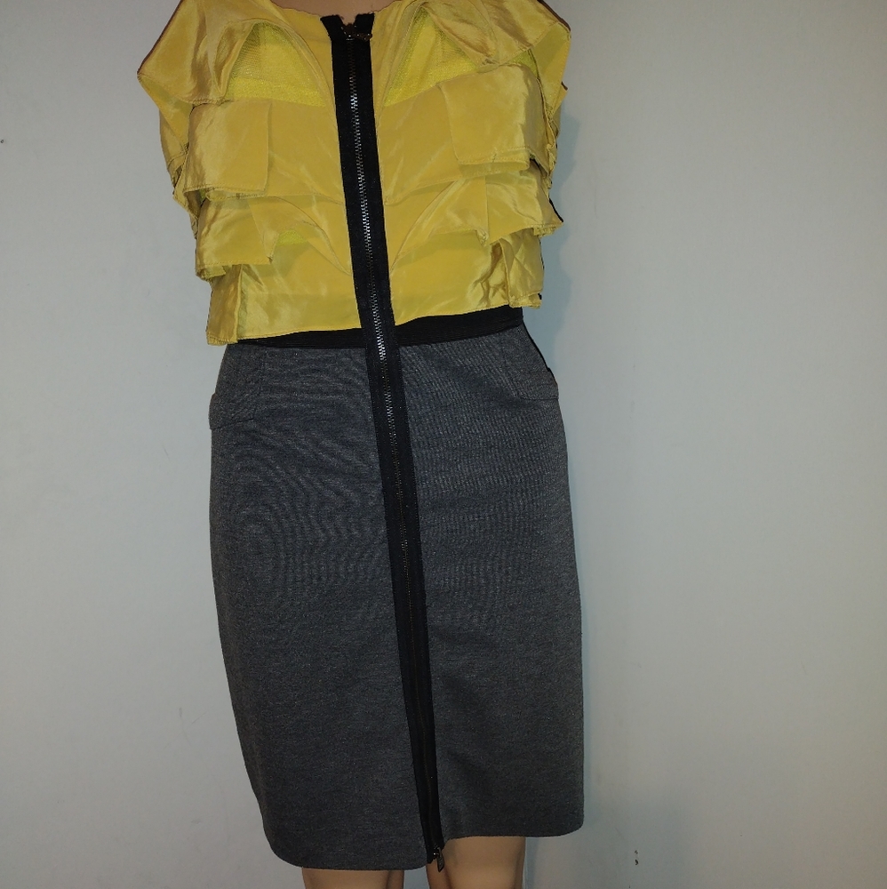 Size 10 gray and mustard